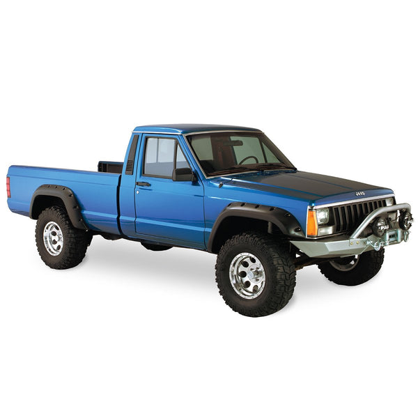 Street Dirt Track-1984-2001 Jeep Cherokee XJ Cut-Out Style Fender Flare 2 Doors- Front/Rear Kit-fenderflare-Bushwacker-Matte Black-B/W10912-07