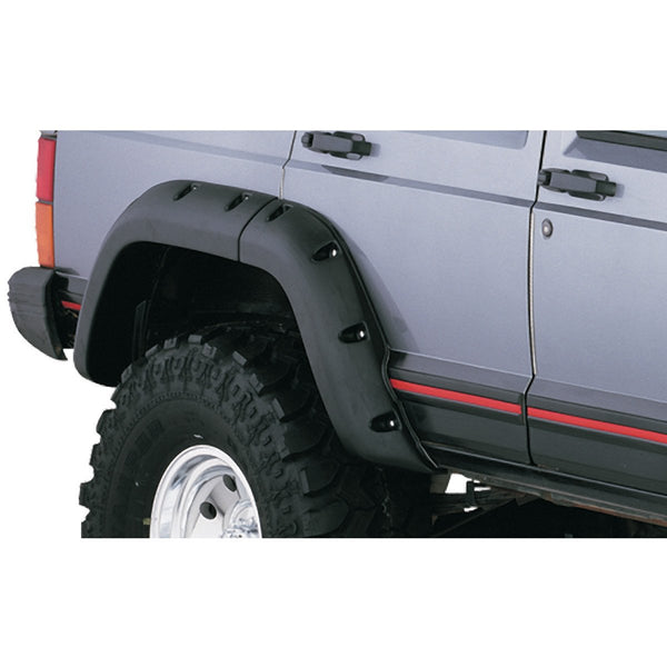 Street Dirt Track-1984-2001 Jeep Cherokee XJ Cut-Out Style Fender Flare 4 Doors- Front/Rear Kit-fenderflare-Bushwacker-