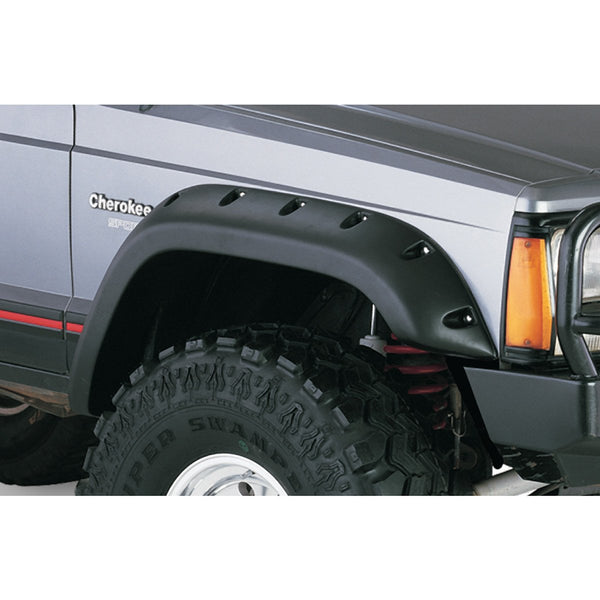 Street Dirt Track-1984-2001 Jeep Cherokee XJ Cut-Out Style Fender Flare 4 Doors- Front/Rear Kit-fenderflare-Bushwacker-