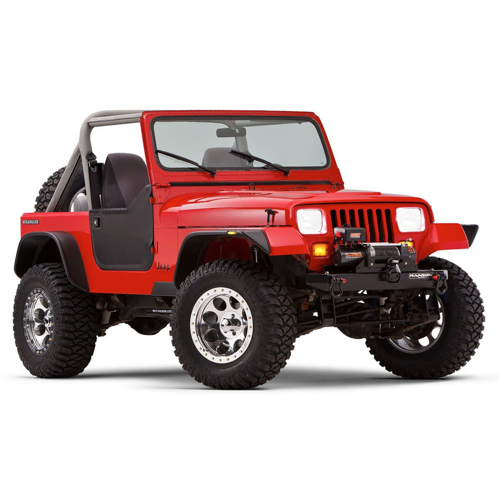 1987-1995 Jeep Wrangler YJ Flat Style Fender Flare - Front/Rear Kit
