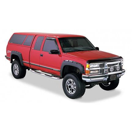 Street Dirt Track-1988-1999 Chevy GMC K1500 K2500 K3500 Pocket Style Fender Flare - Front/Rear Kit-fenderflare-Bushwacker-Matte Black-B/W40919-02