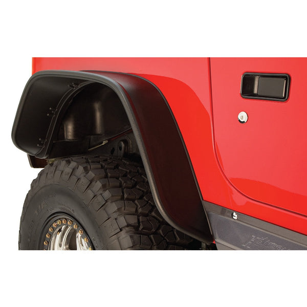 Street Dirt Track-1997-2006 Jeep Wrangler TJ Flat Style Fender Flare - Front/Rear Kit-fenderflare-Bushwacker-