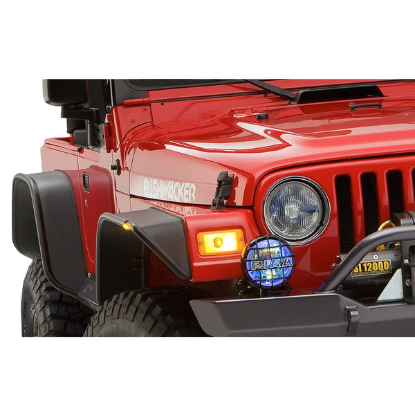 Street Dirt Track-1997-2006 Jeep Wrangler TJ Flat Style Fender Flare - Front/Rear Kit-fenderflare-Bushwacker-