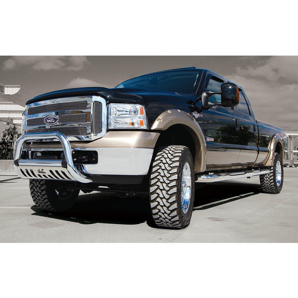 Street Dirt Track-1999-2007 Ford F250 F350 Pocket Style Fender Flare - Front/Rear Kit-fenderflare-Bushwacker-Matte Black-B/W20914-02