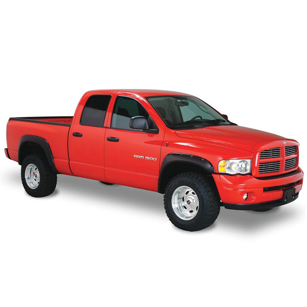 Street Dirt Track-2002-2008 Dodge Ram 1500 Pocket Style Fender Flare - Front/Rear Kit-fenderflare-Bushwacker-Matte Black-B/W50907-02