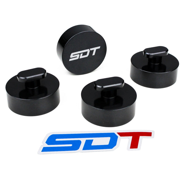 Street Dirt Track-2005-2013 Chevy Corvette C6 4pc Black Jack Pads Lifting Pucks Non Scratch Billet Aluminum-Puck-Street Dirt Track-Chevy Corvette C6 4pc Black Jack Pads Lifting Pucks-SDT-ACC-0038