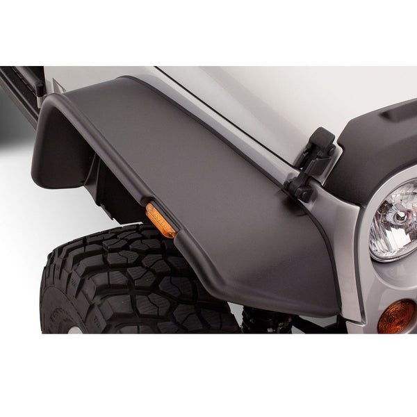 Street Dirt Track-2007-2016 Jeep Wrangler JK Flat Style Fender Flare - Front/Rear Kit-fenderflare-Bushwacker-