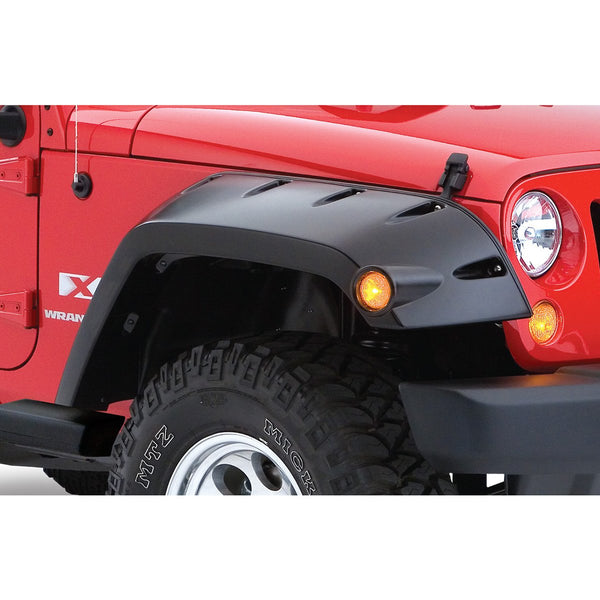 Street Dirt Track-2007-2016 Jeep Wrangler JK Max-Coverage Style Fender Flare - Front-fenderflare-Bushwacker-