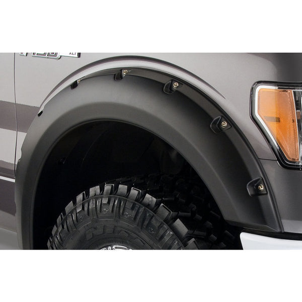 Street Dirt Track-2009-2016 Ford F150 Pocket Style Fender Flare - Front/Rear Kit-fenderflare-Bushwacker-