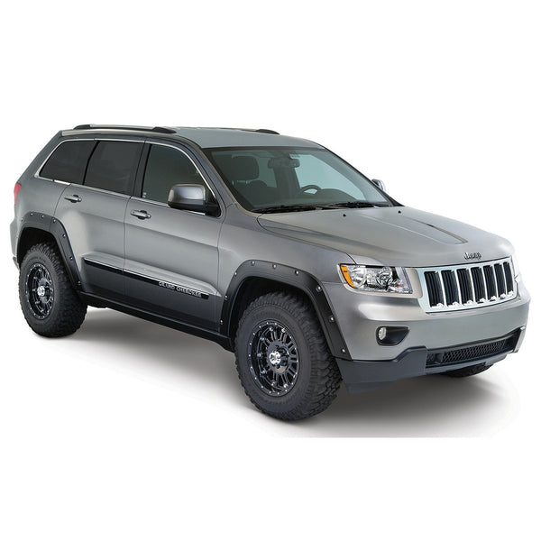 Street Dirt Track-2011-2016 Jeep Grand Cherokee WK2 Pocket Style Fender Flare - Front/Rear Kit-fenderflare-Bushwacker-Matte Black-B/W10927-02