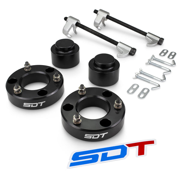 Street Dirt Track-Full Lift Kit + Compressor Tool 2007-2020 Chevrolet Tahoe 4x2 4x4-Lift Kit-Street Dirt Track-3" FRONT + 2" REAR-Black-SDT-LLK-1493