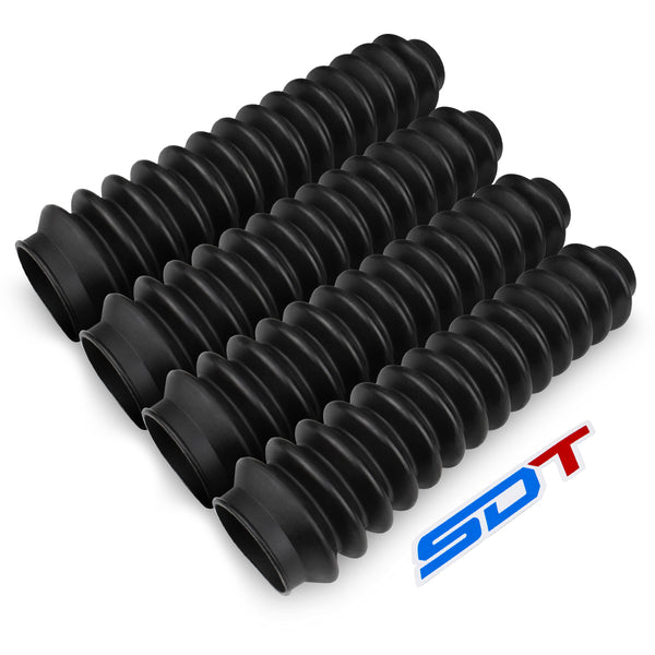 Street Dirt Track-Universal Black Shock Boots Set Of 4 PCS Strut Boots Covers Protectors Trucks SUV s-winch-Smittybilt-