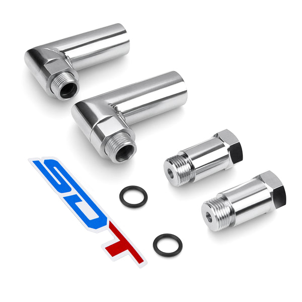 Street Dirt Track-Steel O2 Sensor Spacer Extender M18 x 1.5 Bung Pipe Weld 90 Degree Angle-Lift Kit-Street Dirt Track-2x-SDT-ACC-0138