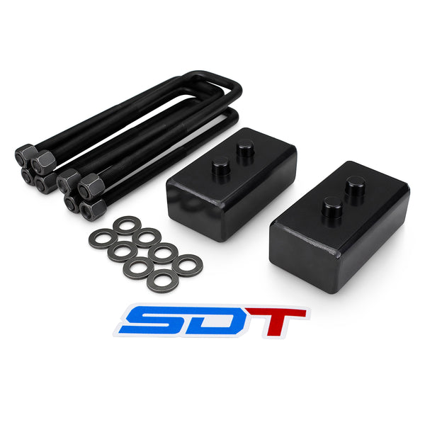 Street Dirt Track-2" Rear Lift Leveling Kit 2004-2021 Ford F-150 Blocks + U-Bolts 2WD 4WD-Lift Kit-Street Dirt Track-