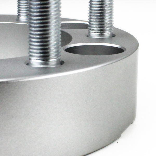 Street Dirt Track-Fits 2004-2017 Nissan Armada 2WD/4WD - 6x139.7 108mm Lug Centric Wheel Spacers Kit - Set of 4 with no lip - Silver-Wheelspacer-Street Dirt Track-