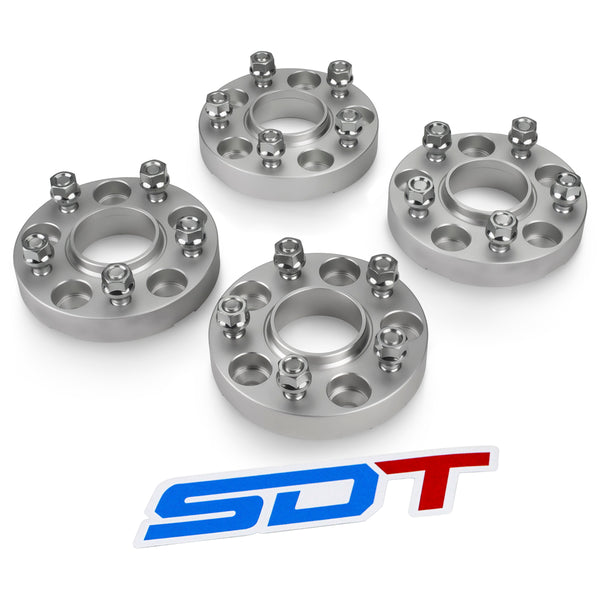 Street Dirt Track-Fits 1993-1997 INFINITI J30 2WD/4WD - 5x114.3 66.1mm Hubcentric Wheel Spacers Kit - Set of 4 with lip - Silver-Wheel Spacer-Street Dirt Track-