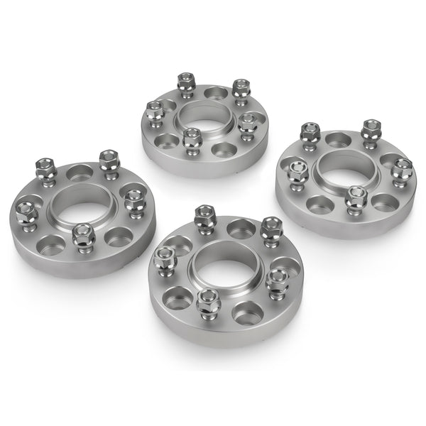 Street Dirt Track-Fits 2003-2014 INFINITI FX35 2WD/4WD - 5x114.3 66.1mm Hubcentric Wheel Spacers Kit - Set of 4 with lip - Silver-Wheel Spacer-Street Dirt Track-1"-SDT-WS-0670