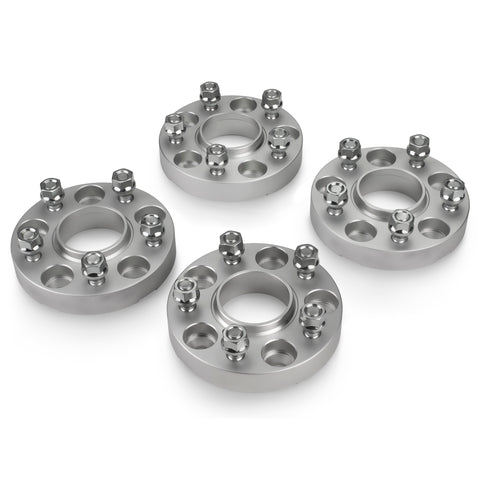 Fits 2009-2015 NISSAN GTR 2WD/4WD - 5x114.3 66.1mm Hubcentric Wheel Spacers Kit - Set of 4 with lip - Silver