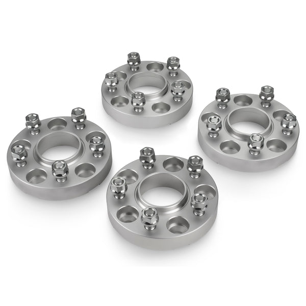 Street Dirt Track-Fits 2002-2004 INFINITI I35 2WD/4WD - 5x114.3 66.1mm Hubcentric Wheel Spacers Kit - Set of 4 with lip - Silver-Wheel Spacer-Street Dirt Track-1"-SDT-WS-0671