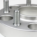 Street Dirt Track-1993-1998 JEEP GRAND CHEROKEE 2WD/4WD - 5x114.3 to 5x127 Hubcentric Wheel Spacers Adapter Kit - Set of 4 with lip - Silver-Wheelspacer-Street Dirt Track-