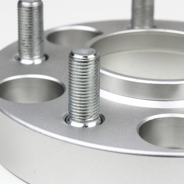 Street Dirt Track-1984-2001 JEEP CHEROKEE XJ 2WD/4WD - 5x114.3 to 5x127 Hubcentric Wheel Spacers Adapter Kit - Set of 4 with lip - Silver-Wheel Spacer-Street Dirt Track-