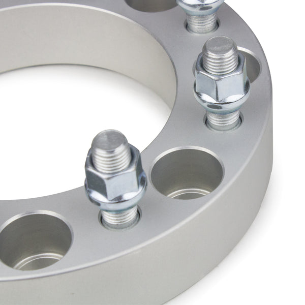 Street Dirt Track-2000-2010 CHEVROLET SILVERADO 3500HD 2WD/4WD - 8x165.1 Wheel Spacers Kit - Set of 4 - Silver-Wheel Spacer-Street Dirt Track-