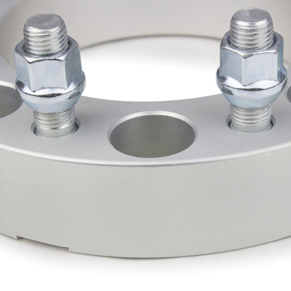 Street Dirt Track-1999-2010 CHEVROLET SILVERADO 2500 2WD/4WD - 8x165.1 Wheel Spacers Kit - Set of 4 - Silver-Wheel Spacer-Street Dirt Track-