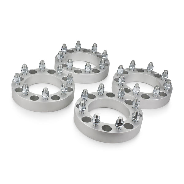 Street Dirt Track-1988-2000 CHEVROLET K3500 4WD - 8x165.1 Wheel Spacers Kit - Set of 4 - Silver-Wheelspacer-Street Dirt Track-1.5"-SDT-WS-0105