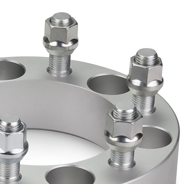 Street Dirt Track-Fits 2004-2017 Nissan Armada 2WD/4WD - 6x139.7 108mm Lug Centric Wheel Spacers Kit - Set of 4 with no lip - Silver-Wheelspacer-Street Dirt Track-