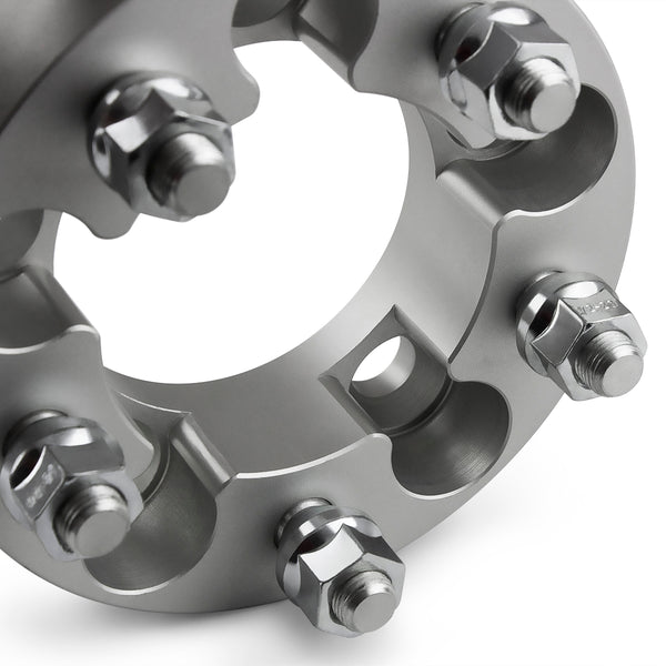 Street Dirt Track-2008-2012 JEEP LIBERTY KK 2WD/4WD - 5x114.3 Wheel Spacers Kit - Set of 4 - Silver-Wheelspacer-Street Dirt Track-