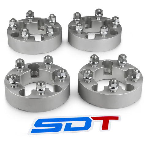 2005-2022 FORD F-350 SUPER DUTY 2WD/4WD (SINGLE REAR WHEEL) - 8x170 125mm Lugcentric Wheel Spacers Kit - Set of 4 with no lip - Silver