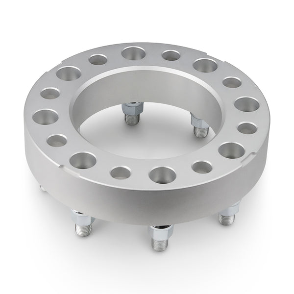 Street Dirt Track-2003-2005 Ford Excursion 8x170 124.9mm Wheel Spacer - Set of 2 and 4 - Silver-Wheel Spacer-Street Dirt Track-