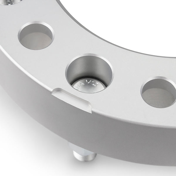 Street Dirt Track-2003-2005 Ford Excursion 8x170 124.9mm Wheel Spacer - Set of 2 and 4 - Silver-Wheel Spacer-Street Dirt Track-