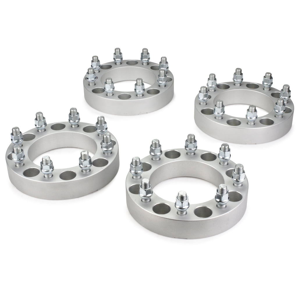 2003-2005 FORD EXCURSION 2WD/4WD - 8x170 125mm Lugcentric Wheel Spacers Kit - Set of 4 with no lip - Silver