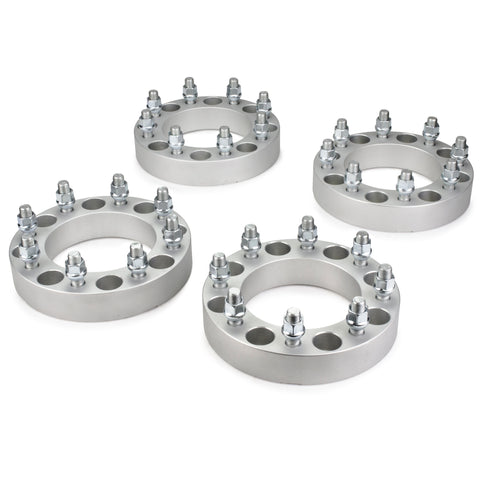 2003-2005 FORD EXCURSION 2WD/4WD - 8x170 125mm Lugcentric Wheel Spacers Kit - Set of 4 with no lip - Silver