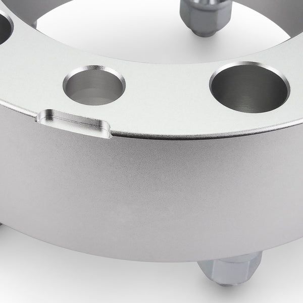 Street Dirt Track-1976-1996 Ford F-150 2WD/4WD - 5x139.7 108mm Wheel Spacer Kit - Set of 4 with no lip - Silver-Wheel Spacer-Street Dirt Track-