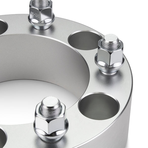 Street Dirt Track-1966-1996 Ford Bronco 2WD/4WD - 5x139.7 108mm Wheel Spacer Kit - Set of 4 with no lip - Silver-Wheel Spacer-Street Dirt Track-