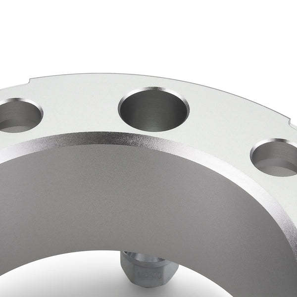 Street Dirt Track-1966-1996 Ford Bronco 2WD/4WD - 5x139.7 108mm Wheel Spacer Kit - Set of 4 with no lip - Silver-Wheel Spacer-Street Dirt Track-