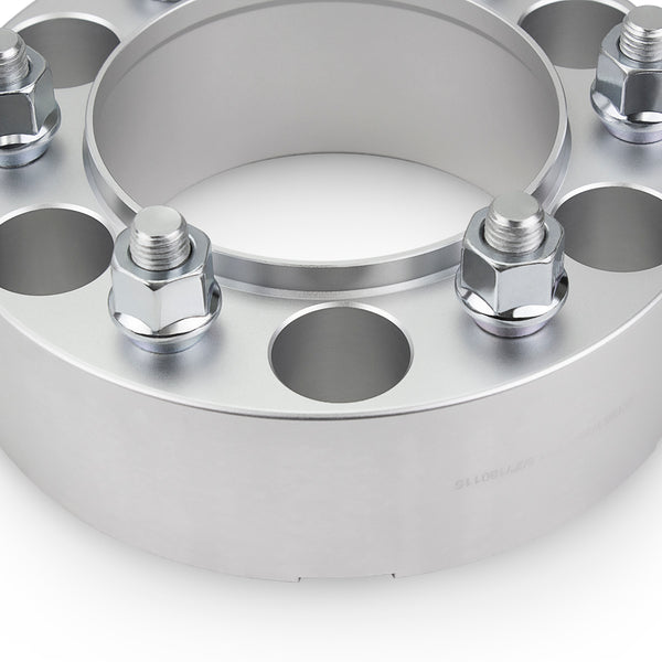 Street Dirt Track-2000-2021 CHEVROLET SUBURBAN 1500 2WD/4WD - 6x139.7 Hubcentric Wheel Spacer Kit - Set of 4 with lip - Silver-Wheel Spacer-Street Dirt Track-