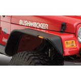 Street Dirt Track-1997-2006 Jeep Wrangler TJ Flat Style Fender Flare - Front/Rear Kit-fenderflare-Bushwacker-Matte Black-B/W10920-07