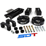 Street Dirt Track-2007-2018 Chevy Silverado 1500 4WD Full Lift Leveling Kit with Differential Drop-Lift Kit-Street Dirt Track-3.5" Front + 1" Rear-Black-SDT-LLK-0962