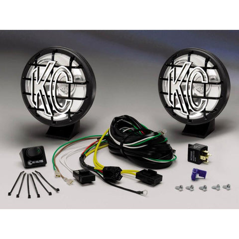 6" Apollo Pro Halogen Pair Pack System - Driving/Spread Black Powder Coated