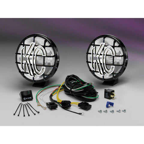 6" Apollo Pro Halogen Pair Pack System - Driving/Spread Black Powder Coated