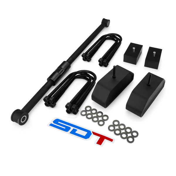 Street Dirt Track-Fits 1999-2004 Ford F350 Super Duty 4WD 4x4 Full Lift Leveling Kit with Adjustable Track Bar-Lift Kit-Street Dirt Track-3" Front + 1" Rear-SDT-LLK-1937
