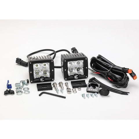 6" Apollo Pro Halogen Pair Pack System - Driving/Spread Black Powder Coated