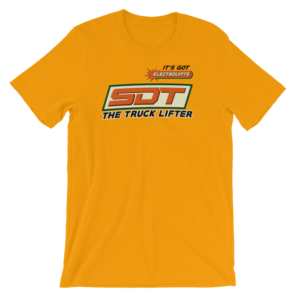 Street Dirt Track-SDT Short-Sleeve Unisex T-Shirt - Electrolyfts-Shirt-SDT Liftstyle-Gold-S-SDT-SHIRT-0006