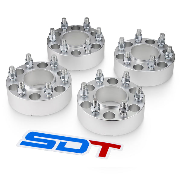 Street Dirt Track-2003-2016 LINCOLN NAVIGATOR 2WD/4WD - 6x135 Wheel Spacers Kit - Set of 4 - Silver-Wheelspacer-Street Dirt Track-