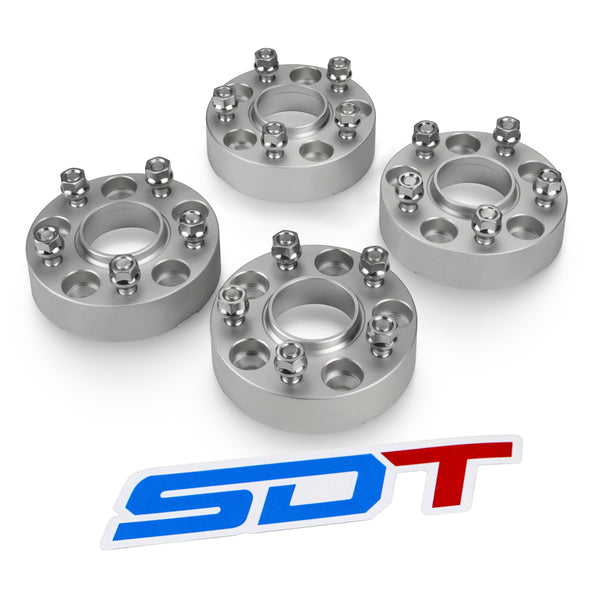 Street Dirt Track-1987-1995 JEEP WRANGLER YJ 2WD/4WD - 5x114.3 Wheel Spacers Kit - Set of 4 with lip - Silver-Wheel Spacer-Street Dirt Track-