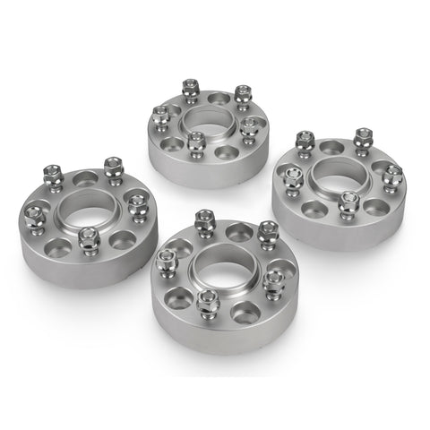 1986-1992 JEEP Comanche 2WD/4WD - 5x114.3 to 5x127 Hubcentric Wheel Spacers Adapter Kit - Set of 4 with lip - Silver