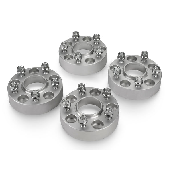 Street Dirt Track-1984-2001 JEEP CHEROKEE XJ 2WD/4WD - 5x114.3 Wheel Spacers Kit - Set of 4 with lip - Silver-Wheel Spacer-Street Dirt Track-1.5"-SDT-WS-0193
